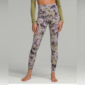 P01. Lululemon Align High-Rise Pant 28"
Radial Tie Dye Mauve Grey Multi 
Size 6